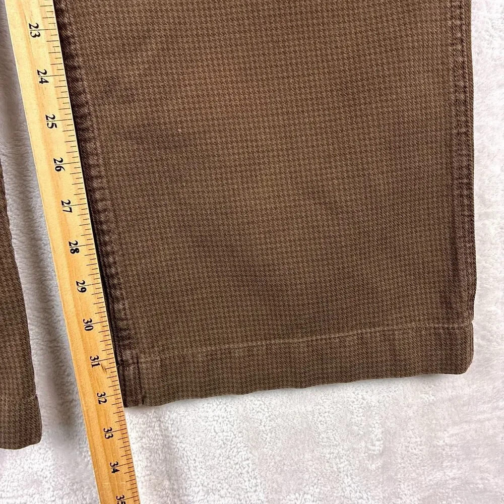 VTG Gap Pants Mens 36x34 (36x32) Brown Houndstooth Boot Fit Baggy Preppy Y2K